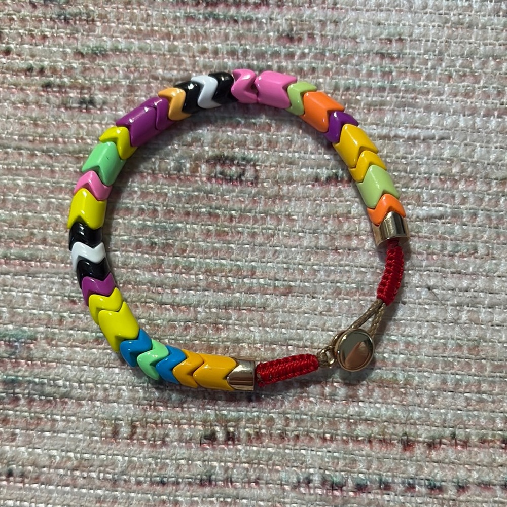 Roxanne Assoulin Multicolor Zigzag Chevron Bracelet.